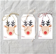 Tarjetas largas con cinta grandes Reindeer 12u